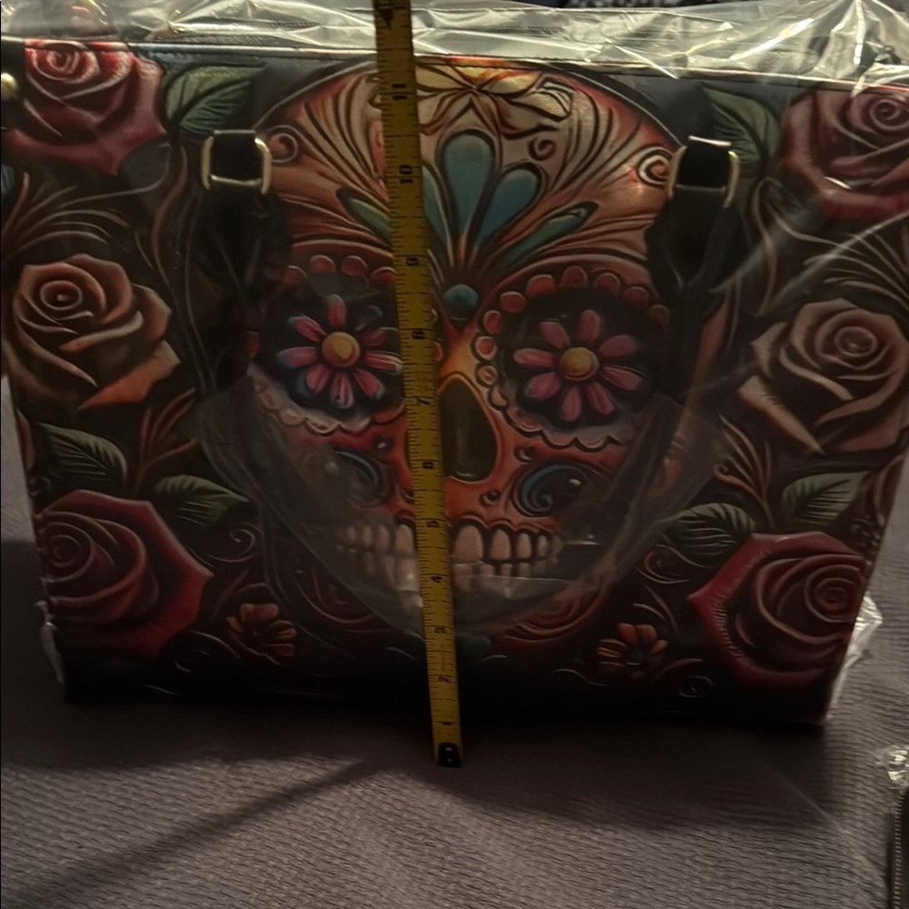 Brand new in bag Colorful Skull and Roses Women's Bag - Picture 2 of 11